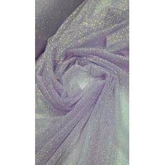 Tule com Glitter Lilás Leve Furtacor