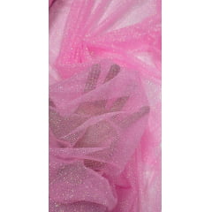 Tule com Glitter Pink Leve Furtacor