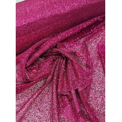 Tule com Glitter Pink Escuro Pesado  