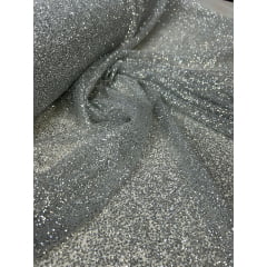 Tule com Glitter Prata Pesado 02