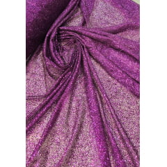 Tule com Glitter Roxo Uva Pesado 02  