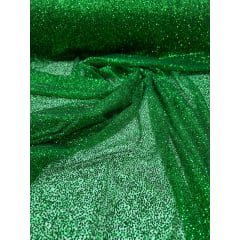Tule com Glitter Verde Bandeira  Pesado 02 