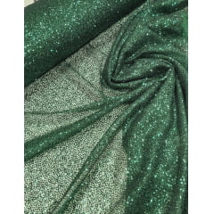 Tule com Glitter Verde Folha Pesado  02 