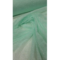 Tule com Glitter Verde Leve Furtacor