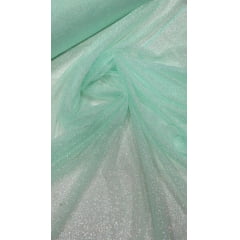 Tule com Glitter Verde Leve Furtacor