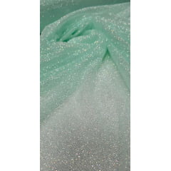 Tule com Glitter Verde Leve Furtacor