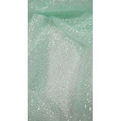 Tule com Glitter Verde Leve Furtacor