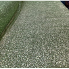 Tule com Glitter Verde Menta Pesado 02