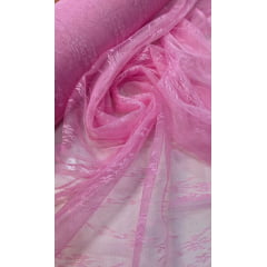 Tule Jacquard Rosa Bebê