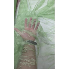 Tule Jacquard Verde Abacate