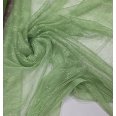 Tule Jacquard Verde Abacate