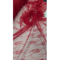 Tule Jacquard Vermelho