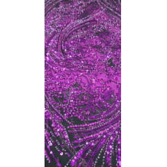Organza Bordado Jacquard com Pedrarias Premium Fucsia HT72374 Organza Bordado Jacquard com Pedrarias Premium Fucsia HT72374