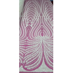 Tule Bordado com Pedrarias Dubai Off White Tule Bordado com Pedrarias Dubai Off White