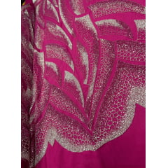 Tule Bordado com Pedrarias Pink Modelo HS2091