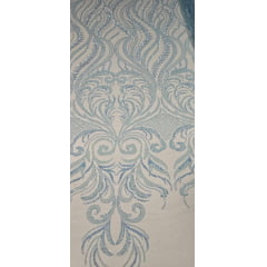 Tule Bordado com Pedrarias Premium Azul Bebê Modelo HS1042 