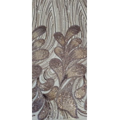 Tule Bordado com Pedrarias Premium Marrom com Bronze Multicolor HT70519