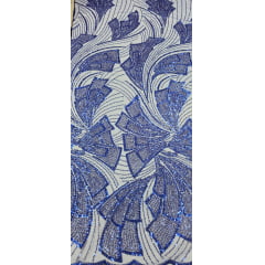 Tule Bordado com Pedrarias Premium Monte Carlo Azul Royal Modelo 275