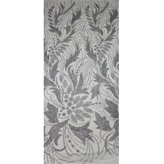 Tule Bordado com Pedrarias Premium Monte Carlo Prata Modelo 336
