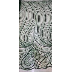 Tule Bordado com Pedrarias Premium Monte Carlo Verde Floresta Modelo 337