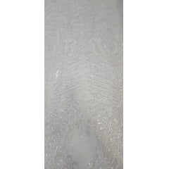 Tule Bordado com Pedrarias Premium Off White  HS1855 
