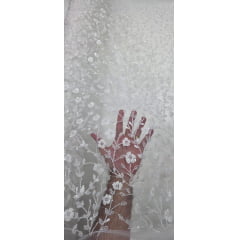 Tule Bordado com Pedrarias Premium Off White STBC62A