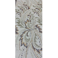 Tule Bordado com Pedrarias Premium Veneza Dourado Multicolor