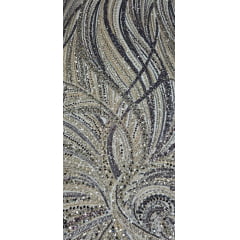 Tule Bordado com Pedrarias Premium Verde com Dourado Multicolor HT97797