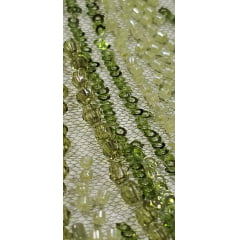 Tule Bordado com Pedrarias Premium Verde Oliva Claro Multicolor HT97424