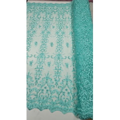 Tule Bordado com Pedrarias Tiffany  917D 