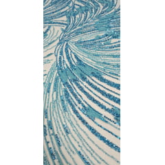 Tule Bordado Premium com Pedrarias Azul Turquesa HS1869 