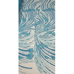 Tule Bordado Premium com Pedrarias Azul Turquesa HS1869 