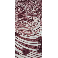 Tule Bordado Premium com Pedrarias Marsala HS1869