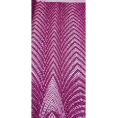 Tule Bordado Premium com Pedrarias Pink HS2995 