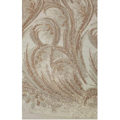Tule Bordado Premium com Pedrarias Rosê Gold STFS24F