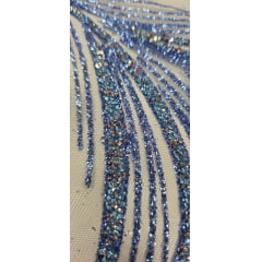Tule com Glitter Diamond Azul Celeste STLX