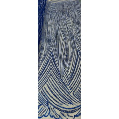Tule com Glitter Diamond Azul Royal NN1037