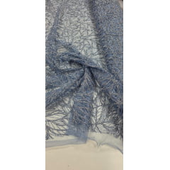 Tule com Glitter Diamond Azul Serenity ST1036