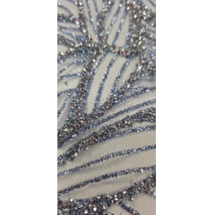 Tule com Glitter Diamond Azul Serenity ST1036