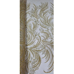 Tule com Glitter Diamond Dourado STLX