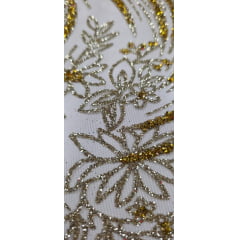 Tule com Glitter Diamond Dourado STLX