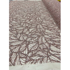Tule com Glitter Diamond Rosê ST1036
