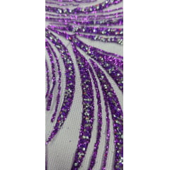 Tule com Glitter Diamond Roxo STLX