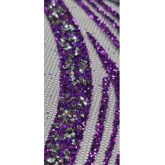 Tule com Glitter Diamond Roxo STLX