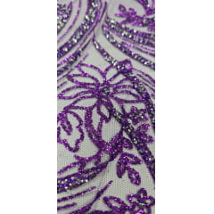 Tule com Glitter Diamond Roxo STLX