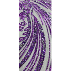 Tule com Glitter Diamond Roxo STLX