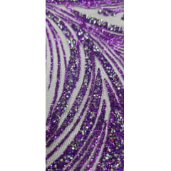 Tule com Glitter Diamond Roxo STLX