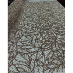 Tule com Glitter Diamond Terracota Claro  ST1036   