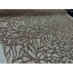 Tule com Glitter Diamond Terracota Claro  ST1036   