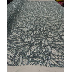 Tule com Glitter Diamond Verde Água  ST1036  